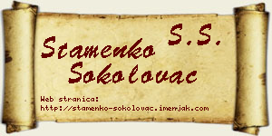 Stamenko Sokolovac vizit kartica